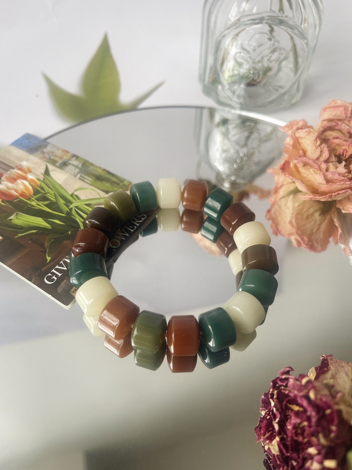 13mm Large Golden Wheel Bodhi Bead Bracelet - Touch Bling