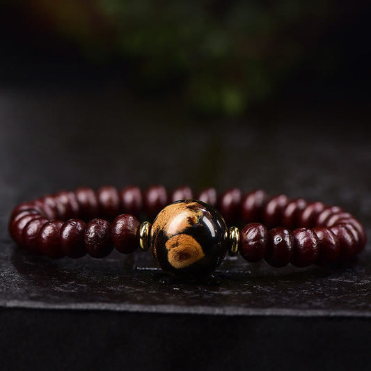 Pulsera de armonía con cuentas de semillas Bodhi moradas tibetanas naturales de Buda