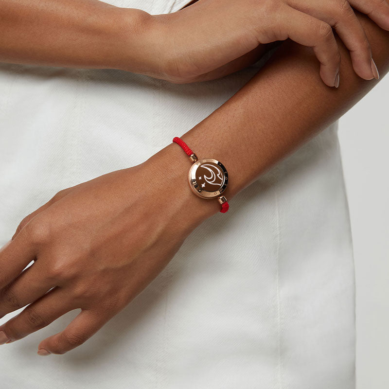 Mountain&Sea Touch Bracelets with Milan Rope(Black+Red) - Touch Bling