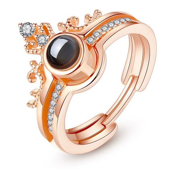Crown Photo Projection Ring