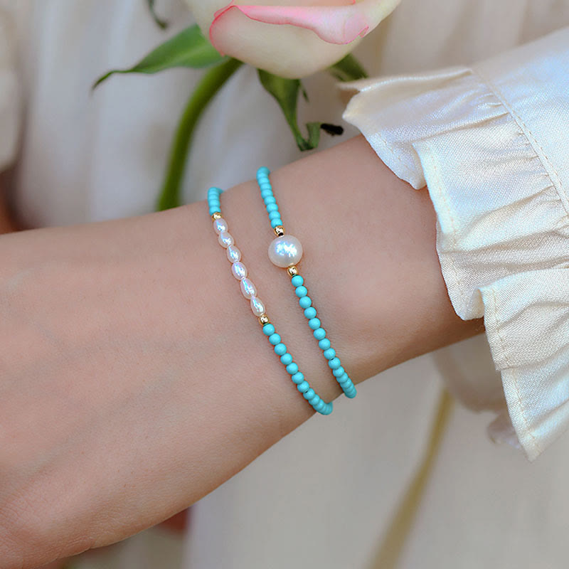 Pulsera protectora de cuentas pequeñas de ágata roja turquesa y perla de Buda