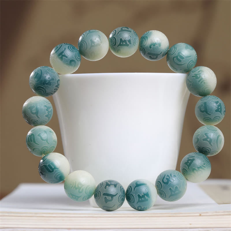 Pulsera con piedras de Buda, semillas de Bodhi, Om Mani Padme Hum grabadas, para alejar los malos espíritus