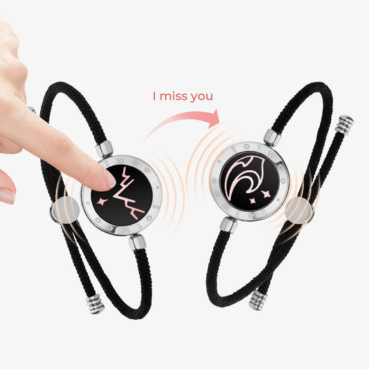 Mountain & Sea Touch Bracelets with Milan Rope (Black+Black) - Touch Bling