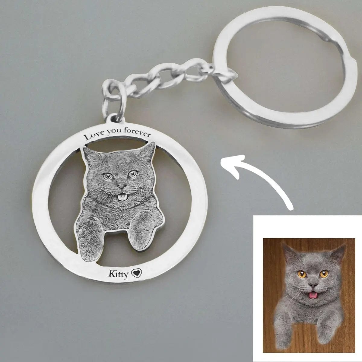 Collar y llavero grabados: añade tu foto
