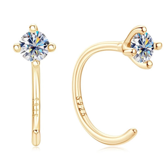 Dainty Diamond Threader Hoops - Touch Bling