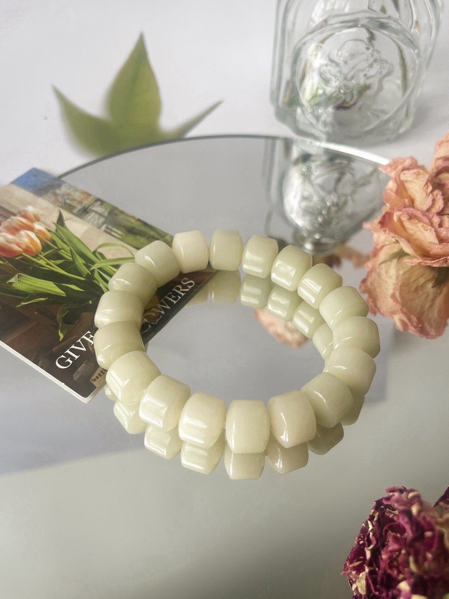 13mm Large Golden Wheel Bodhi Bead Bracelet - Touch Bling