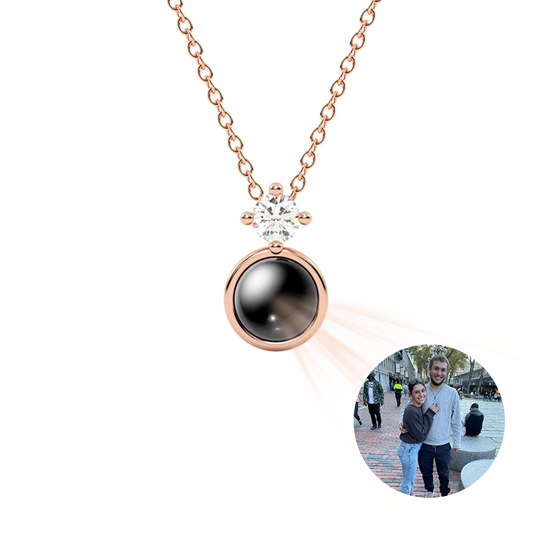Classic Crystal Photo Projection Necklace