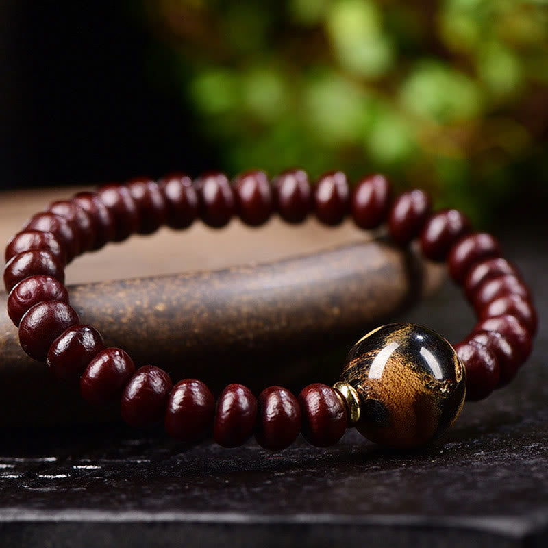 Pulsera de armonía con cuentas de semillas Bodhi moradas tibetanas naturales de Buda