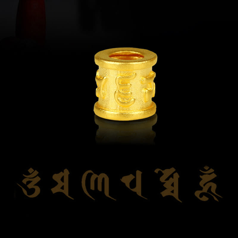 Pulsera de la suerte hecha a mano con ocho hilos y nudo de la paz Om Mani Padme Hum de oro 999 del Tíbet con piedras de Buda