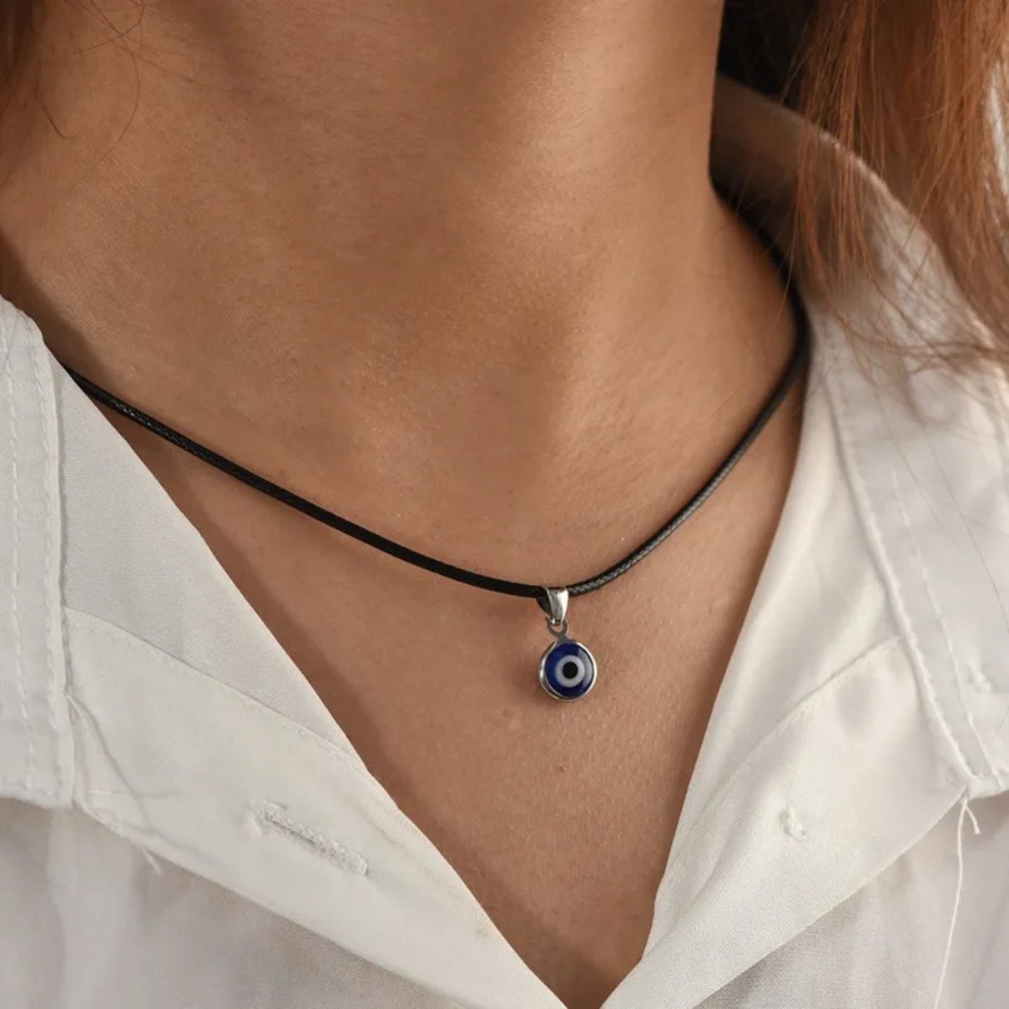 Collar de ojo turco azul de moda
