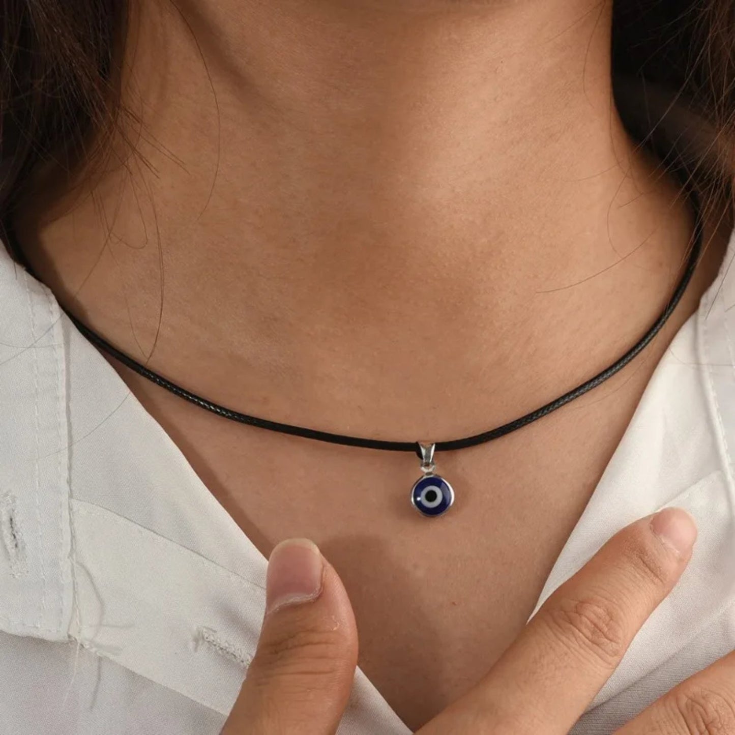 Collar de ojo turco azul de moda