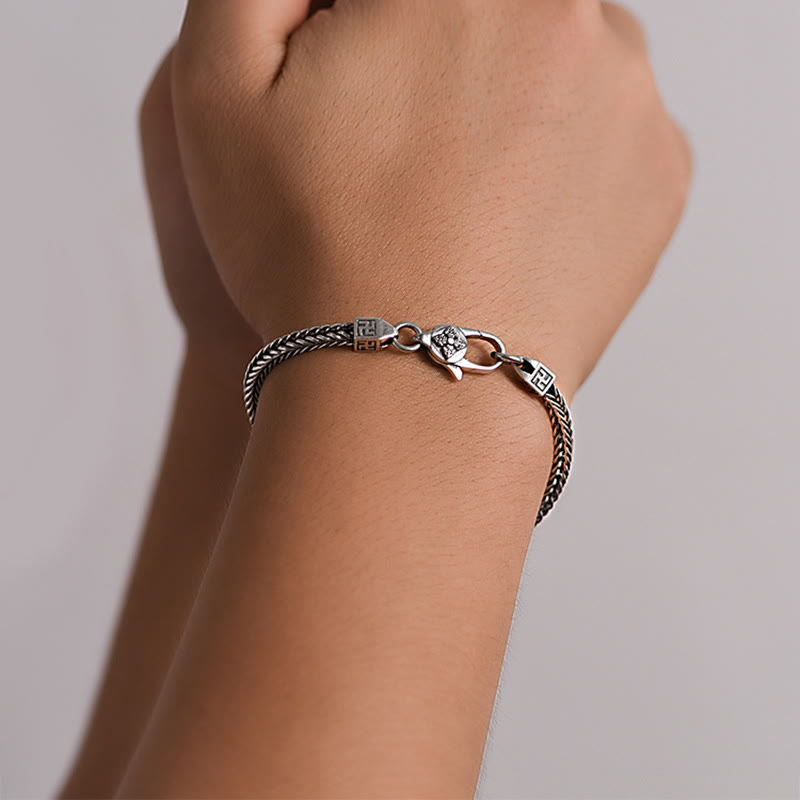 Armband mit Buddha-Steinen, tibetischem Doppel-Dorje, Vajra, Hakenkreuz, spiritueller Kraftkette
