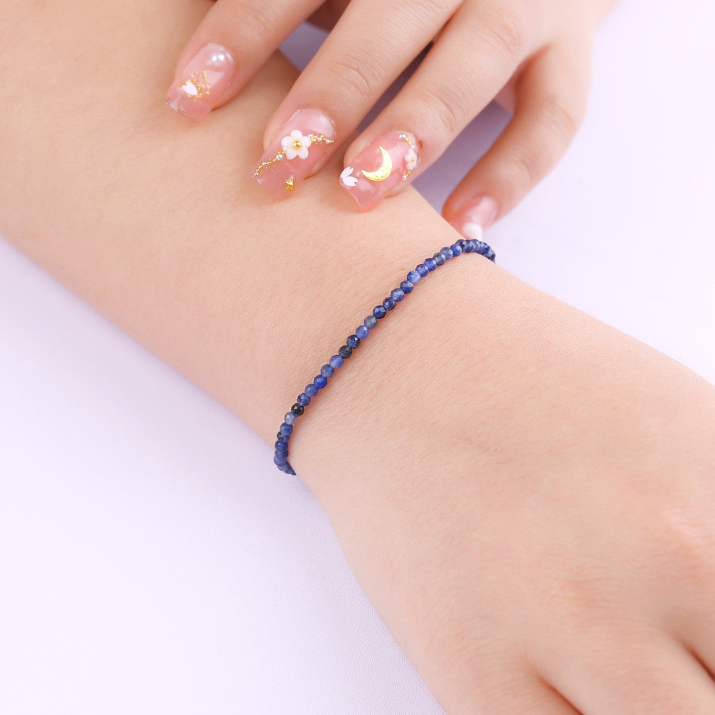Tiny Stackable Mini Lapis Lazuli Beaded Bracelet