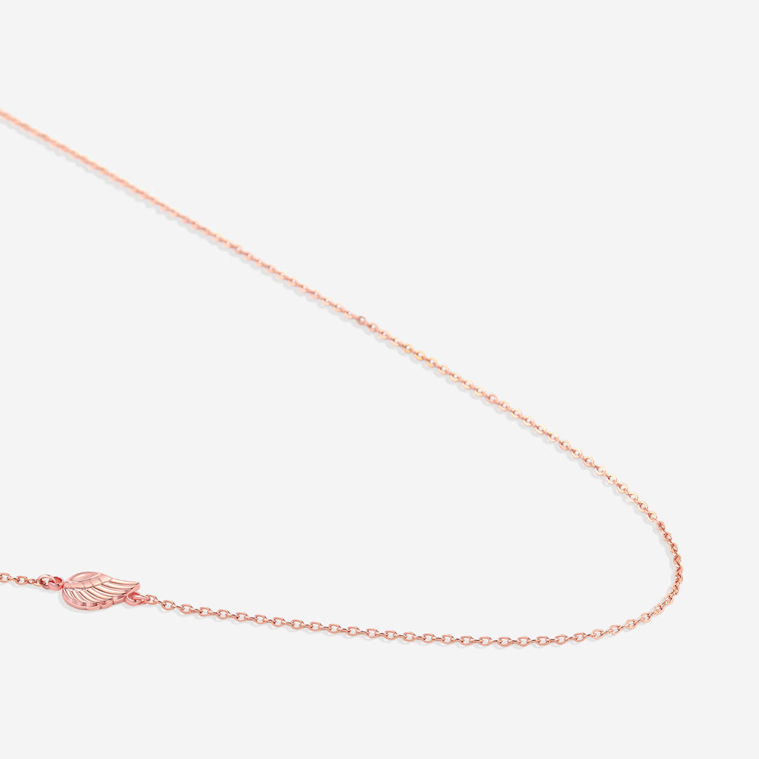 Dainty Angel Wing Charm Necklace