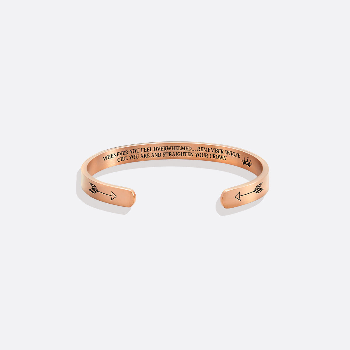 Remember Who You Are and Straighten Your Crown Personalizable Cuff Bracelet