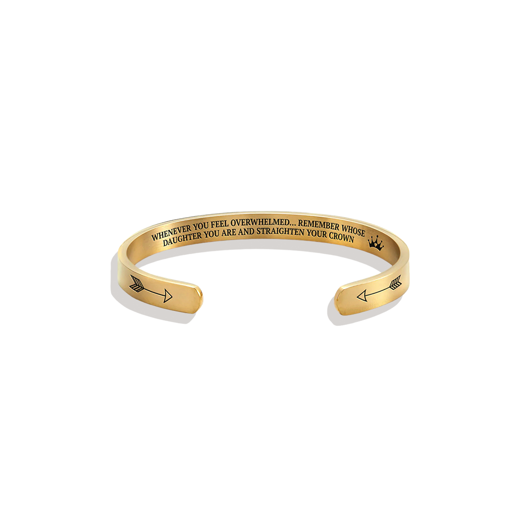 Remember Who You Are and Straighten Your Crown Personalizable Cuff Bracelet