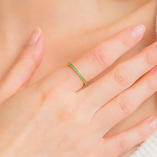 Birthstone Eternity Stacking Ring