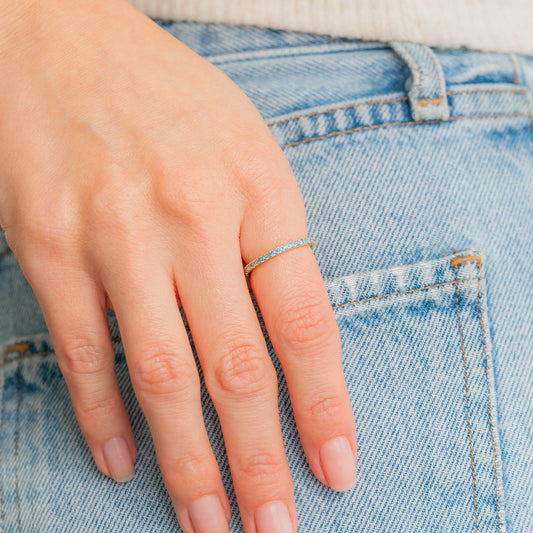 Birthstone Eternity Stacking Ring