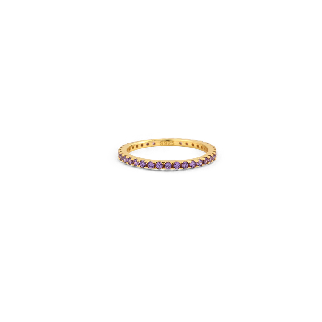 Birthstone Eternity Stacking Ring