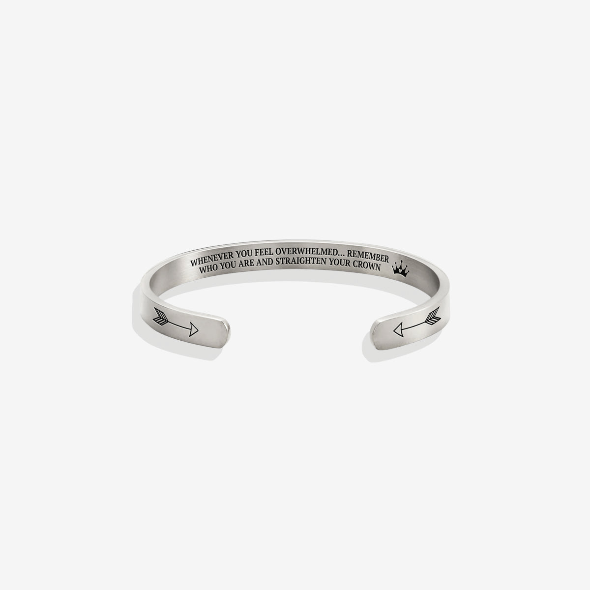 Remember Who You Are and Straighten Your Crown Personalizable Cuff Bracelet