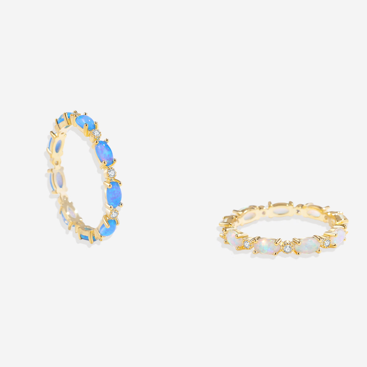 Fire Opal Eternity Band