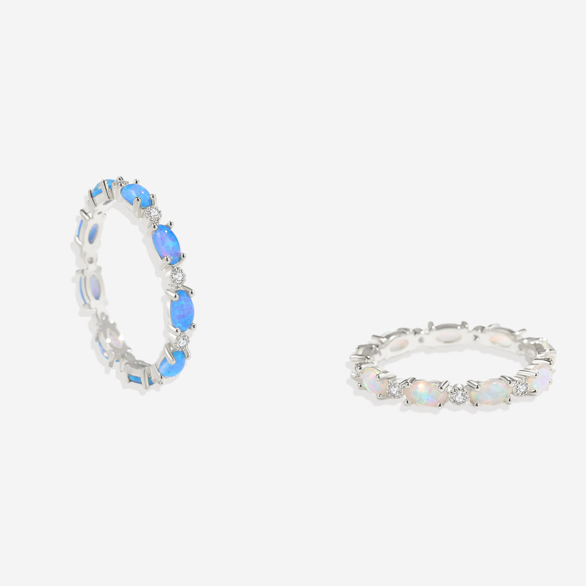 Fire Opal Eternity Band