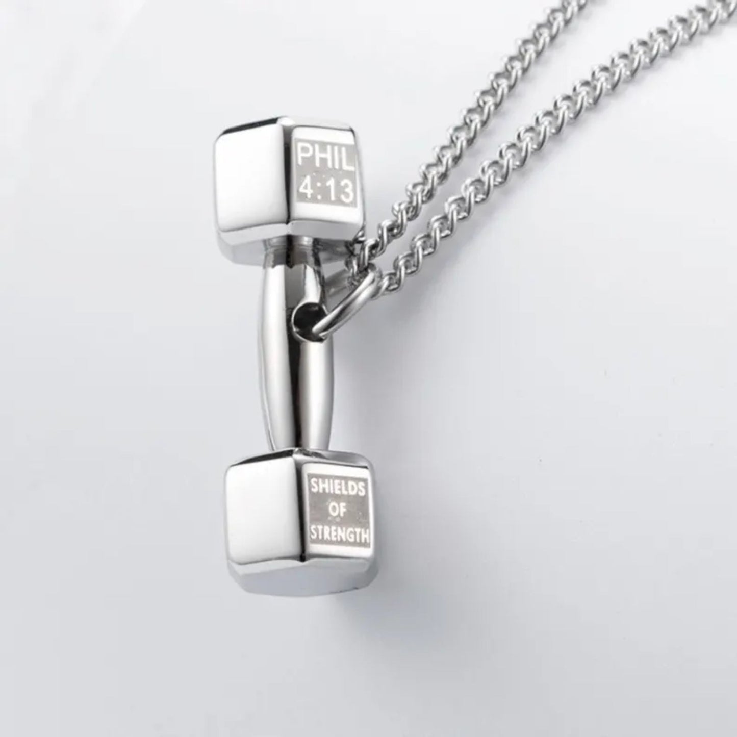 Collar con colgante de mancuerna FitCharm
