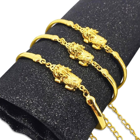 Gold Pixiu Wealth Bracelet