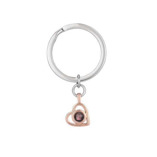 Personalized Heart Photo Keychain
