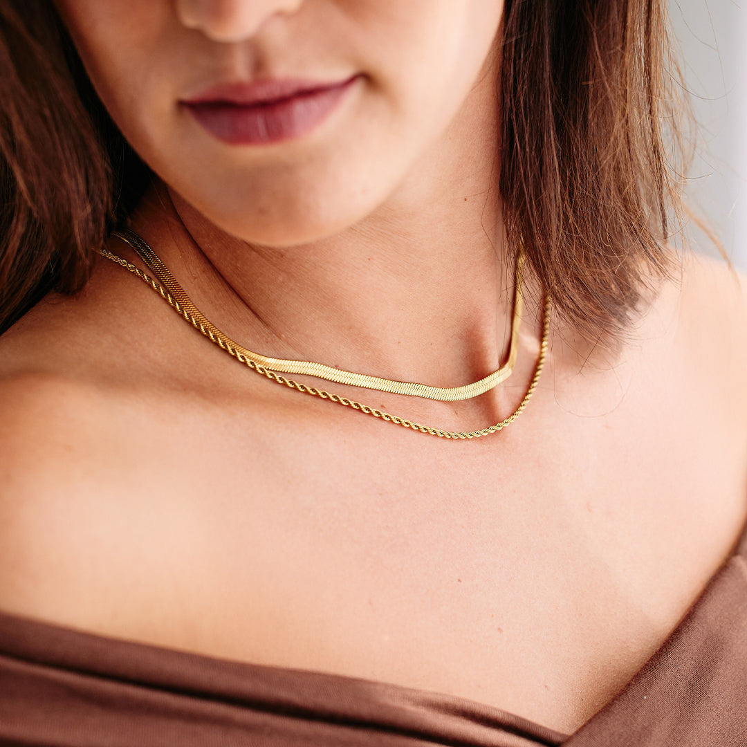 Herringbone & Rope Chain Set