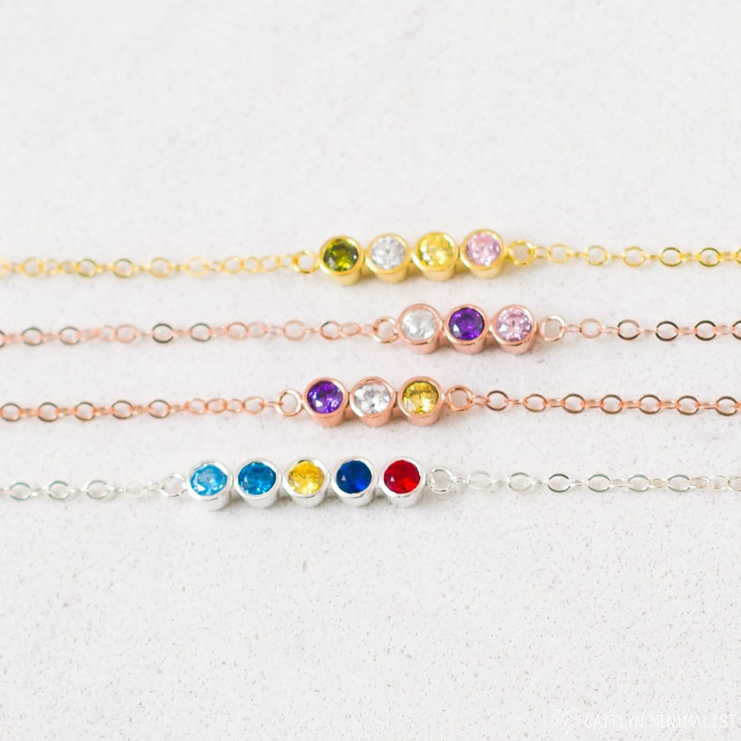 Pulsera de múltiples piedras de nacimiento