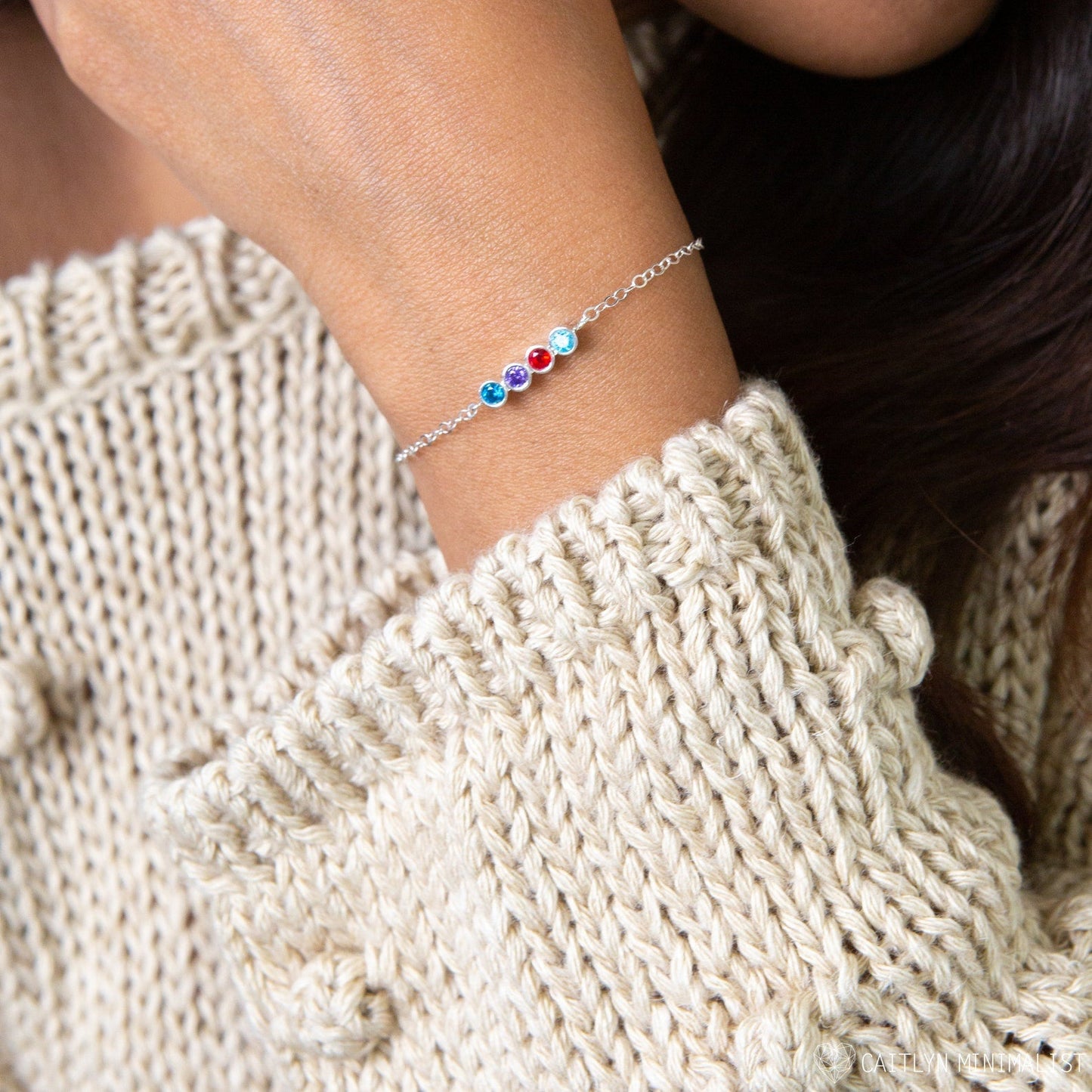 Pulsera de múltiples piedras de nacimiento