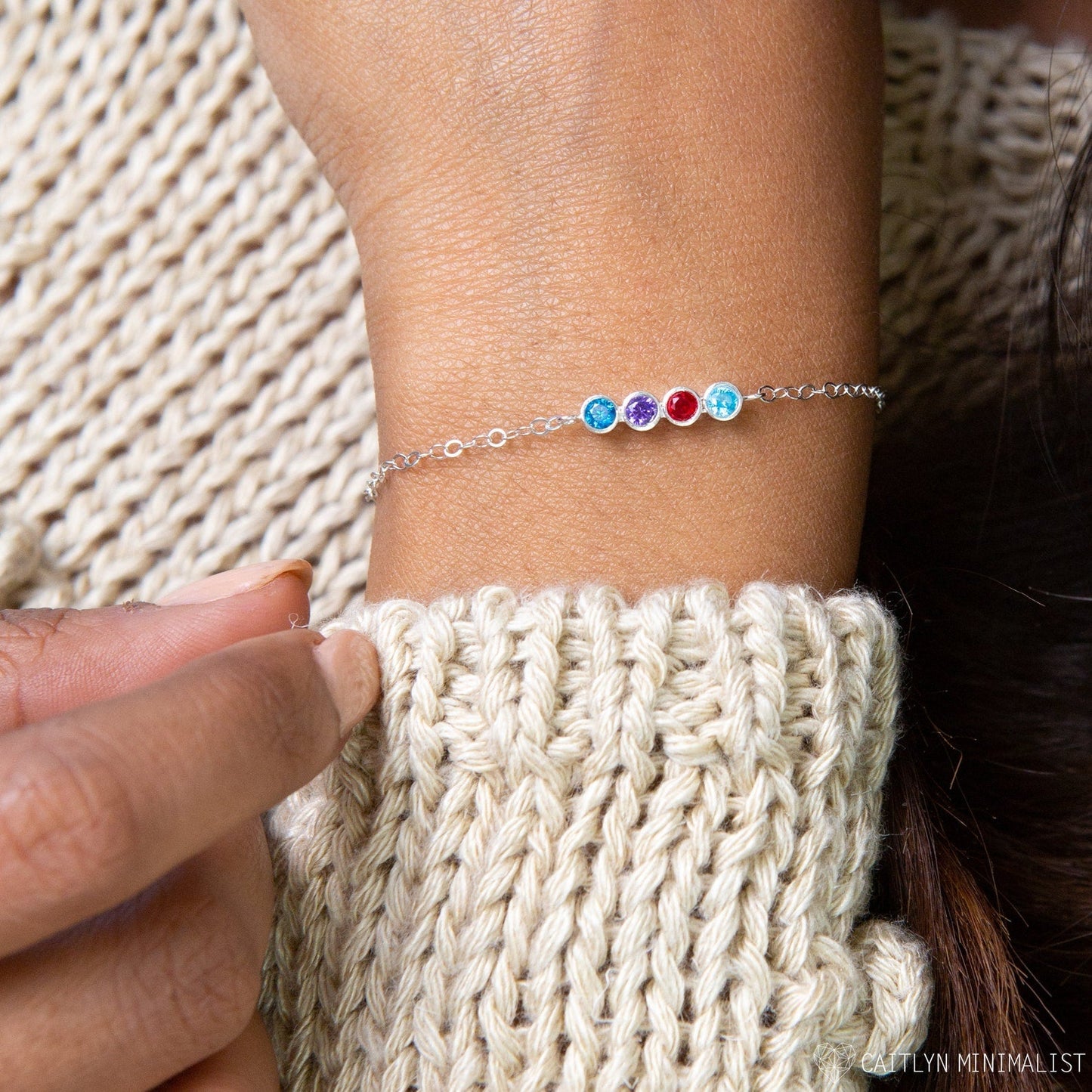 Pulsera de múltiples piedras de nacimiento