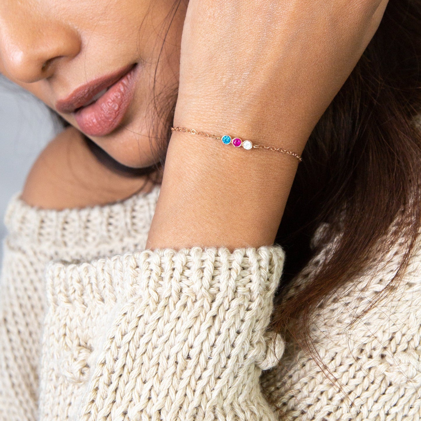 Pulsera de múltiples piedras de nacimiento