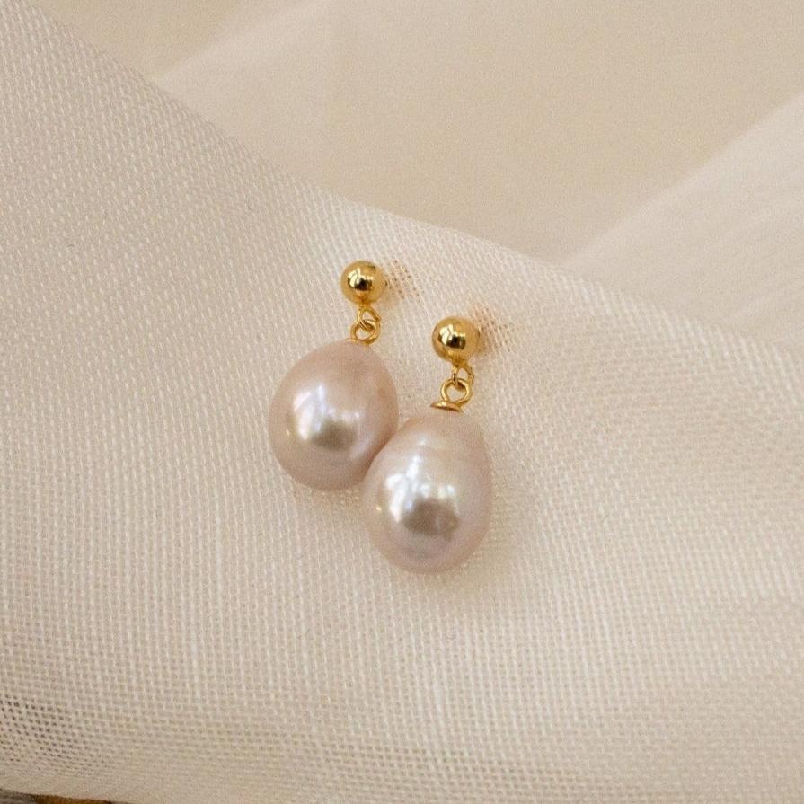 Pendientes de perlas barrocas
