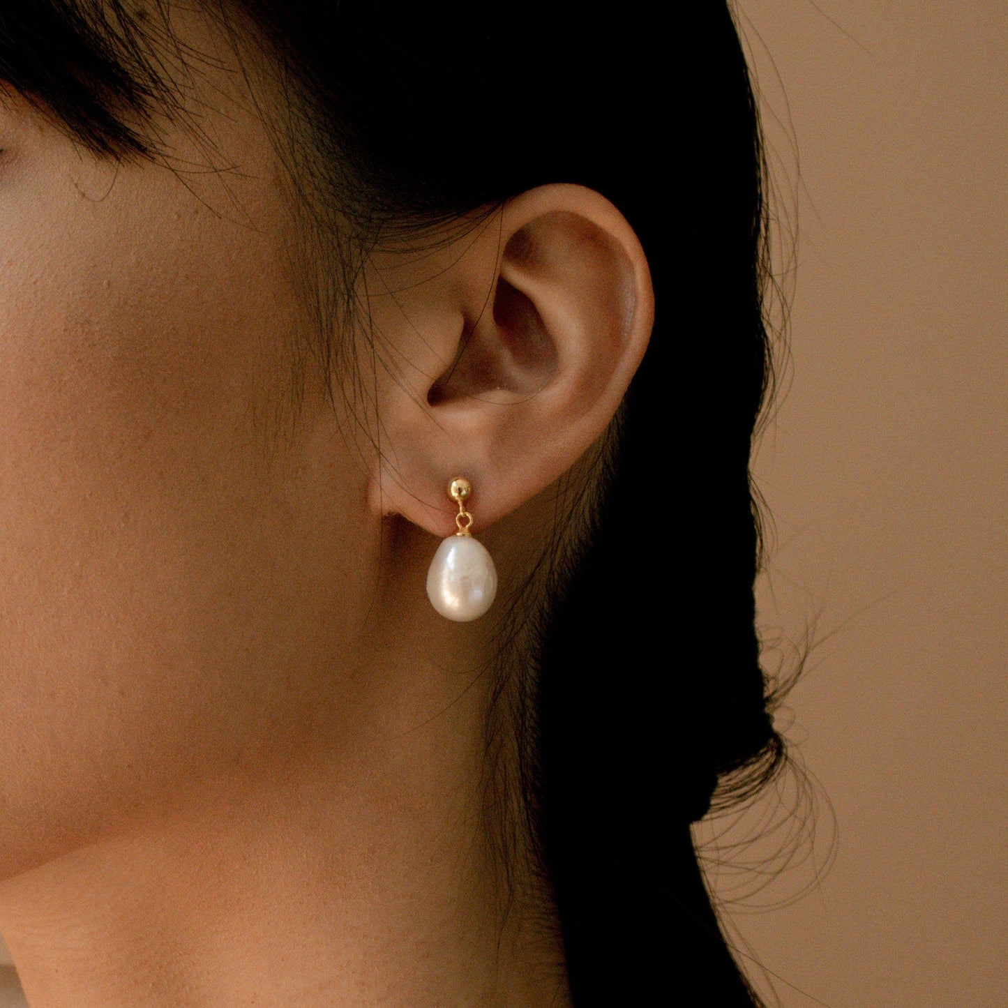 Pendientes de perlas barrocas