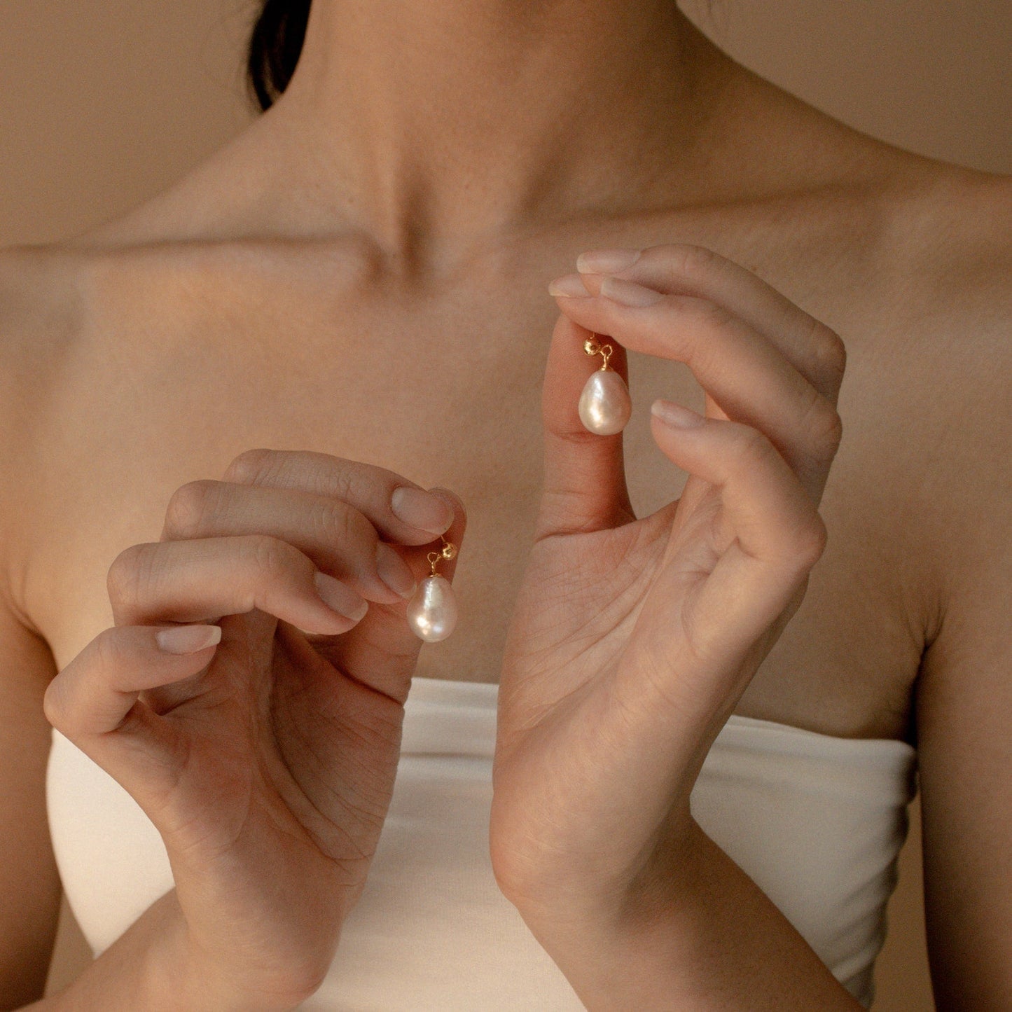 Pendientes de perlas barrocas