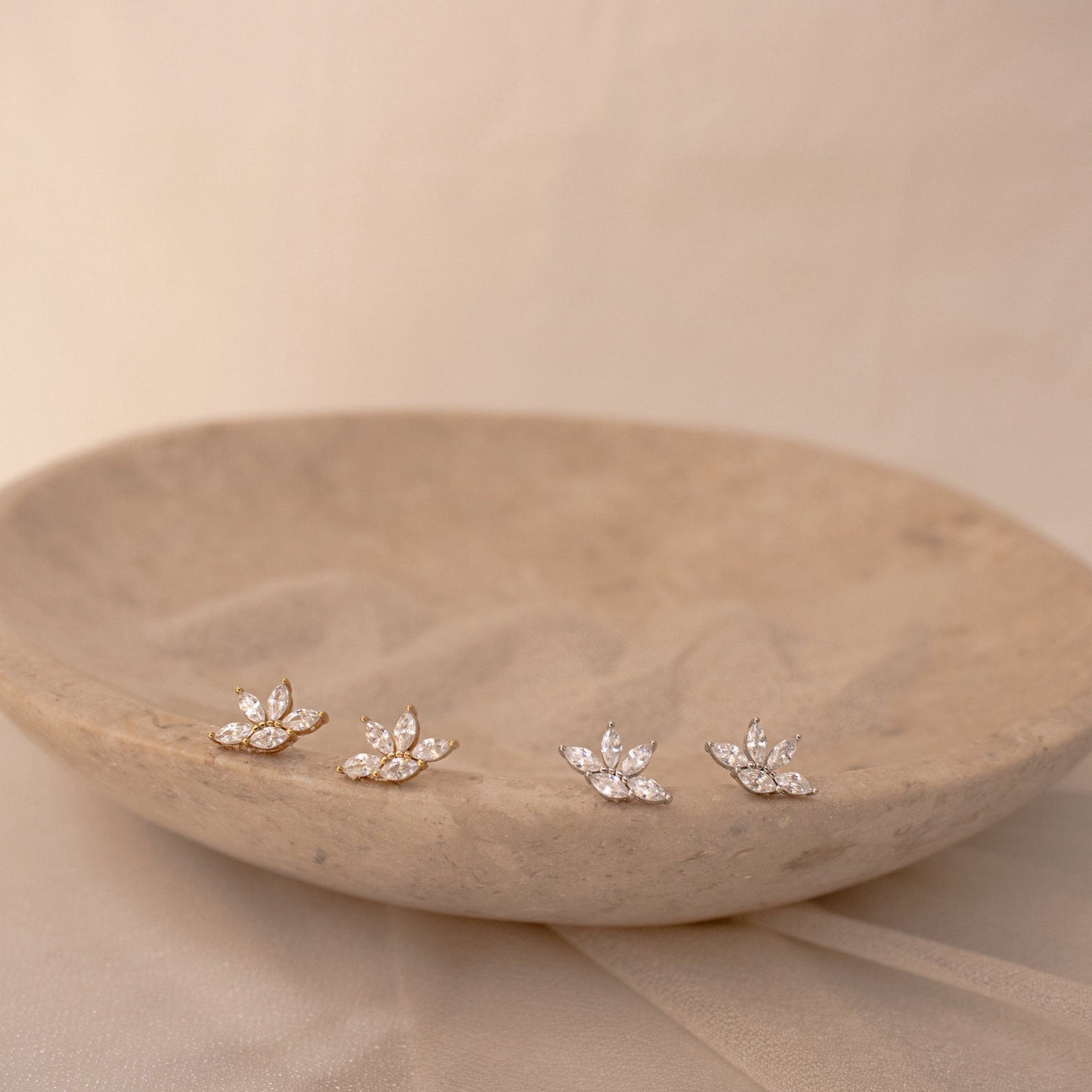 Marquise Diamant Ohrstecker