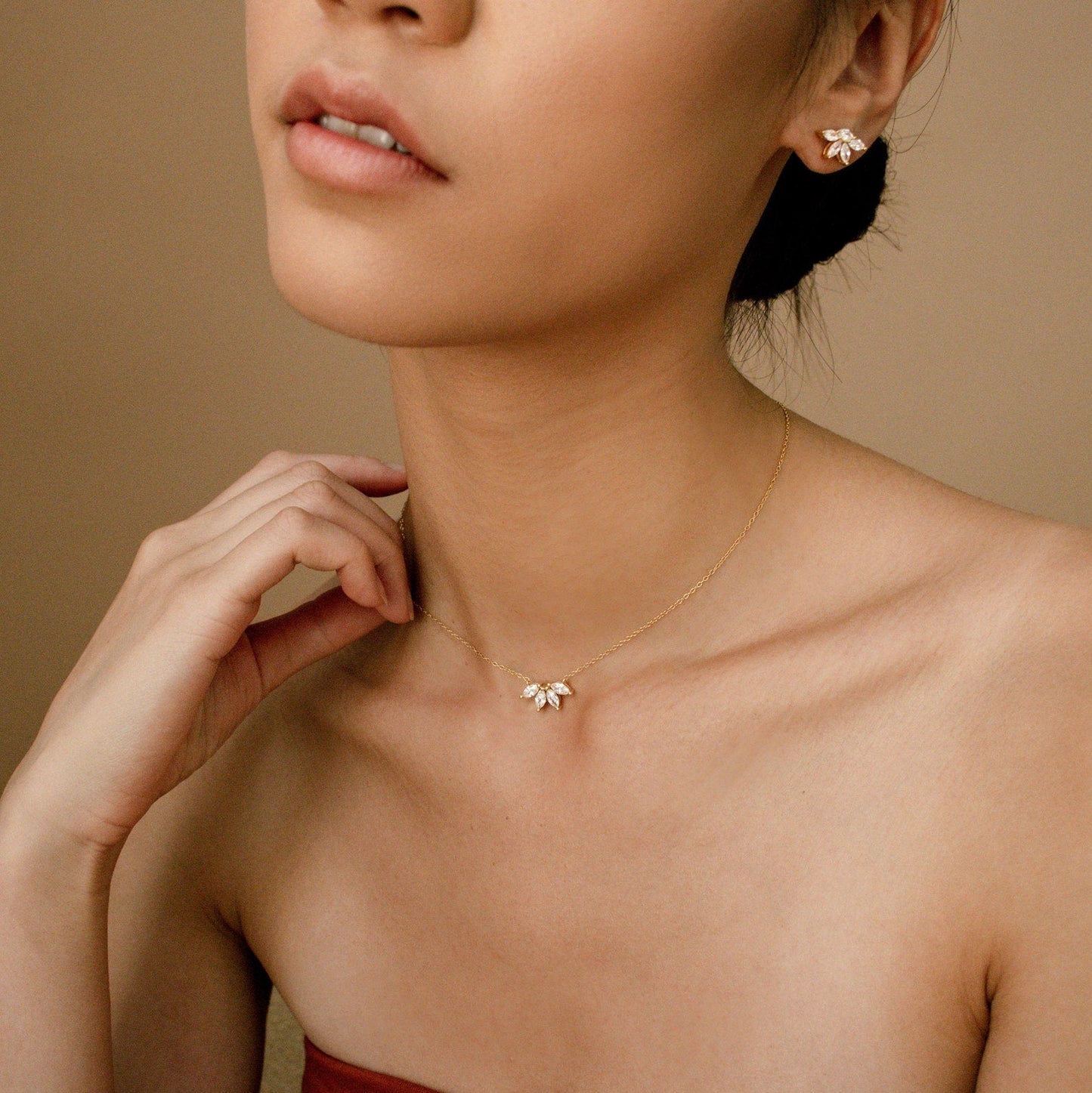 Marquise Diamant Ohrstecker