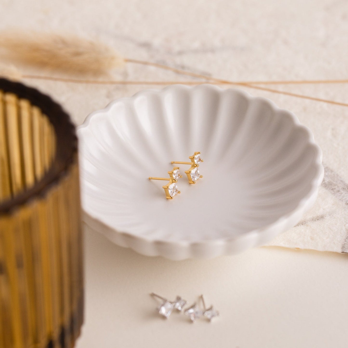 Pendientes colgantes de diamantes Aria