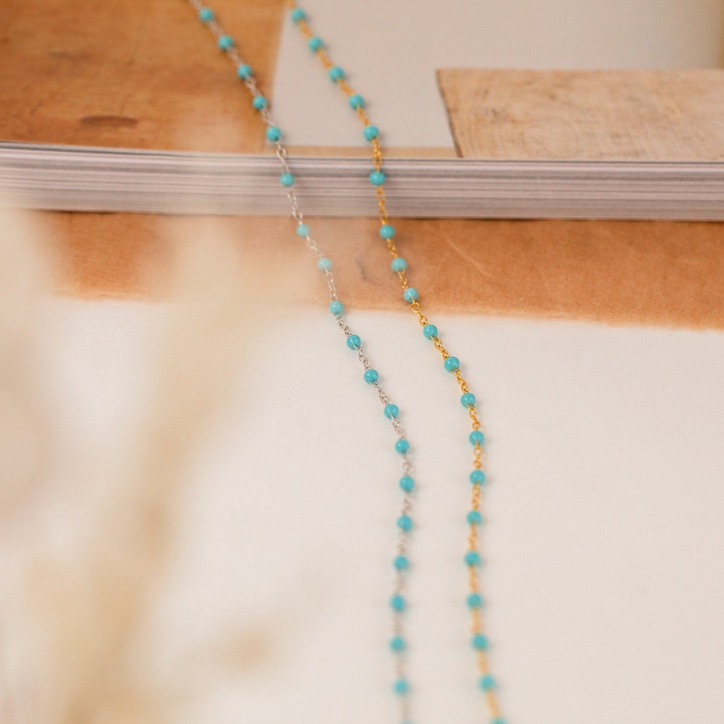 Collar de estación turquesa