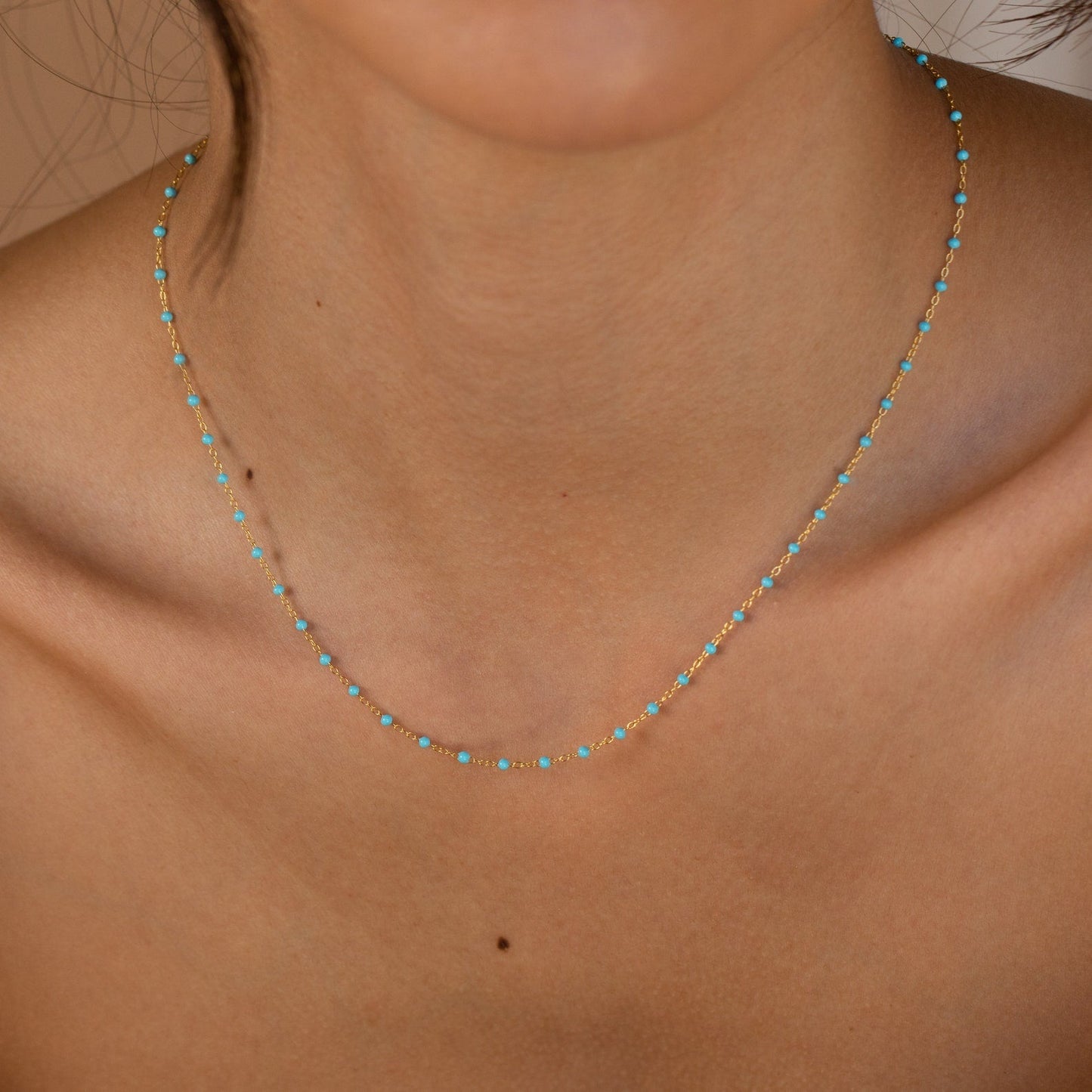 Collar de estación turquesa