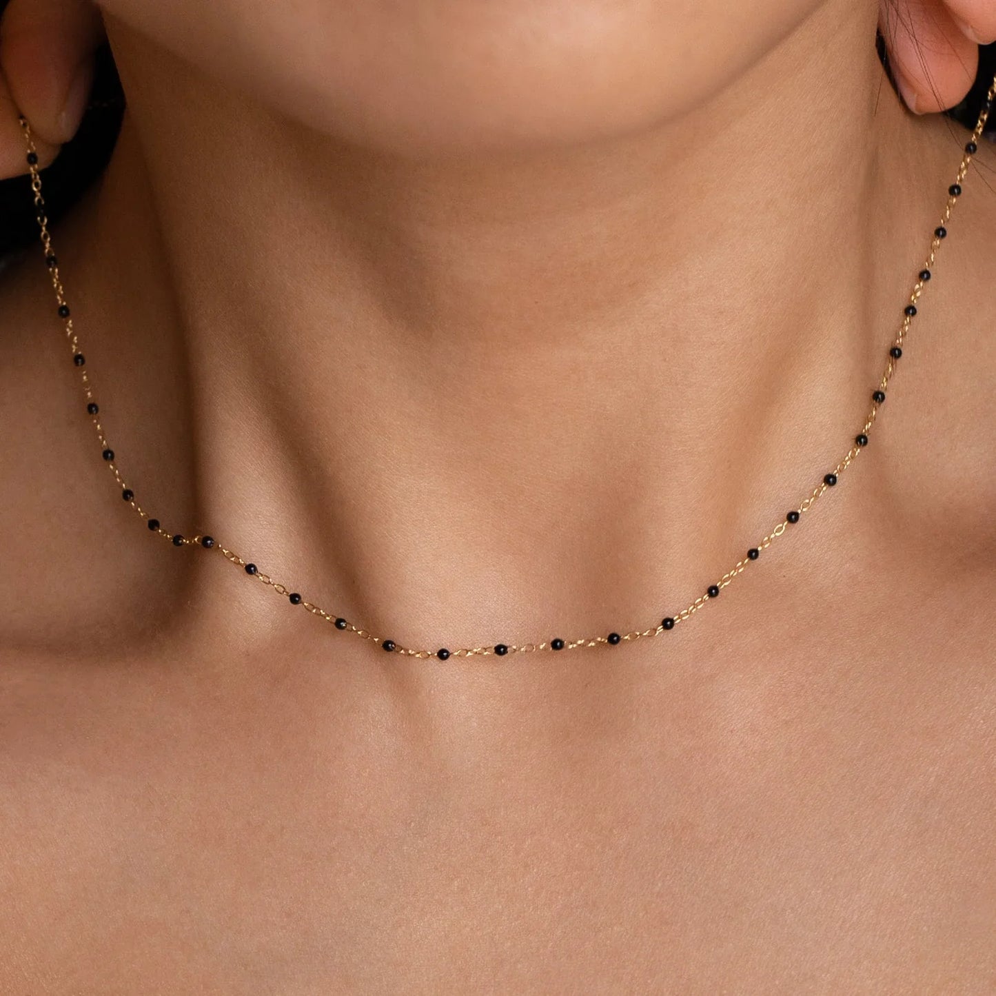 Onyx-Halsketten-Set