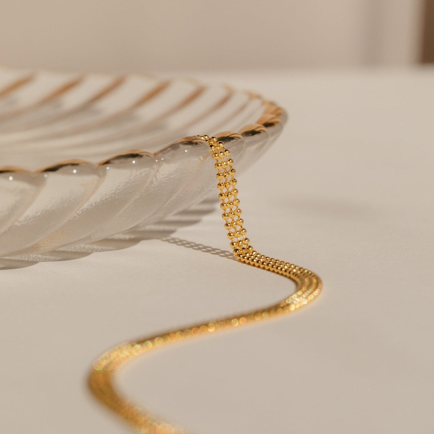 Collar de cuentas de tres capas
