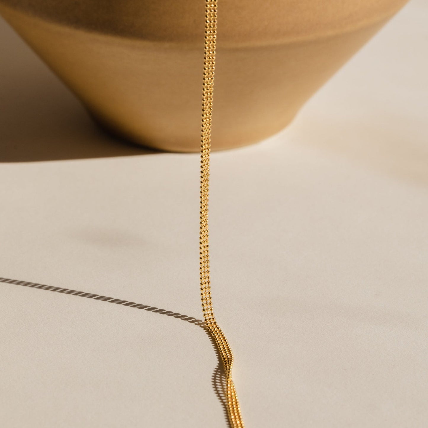 Collar de cuentas de tres capas