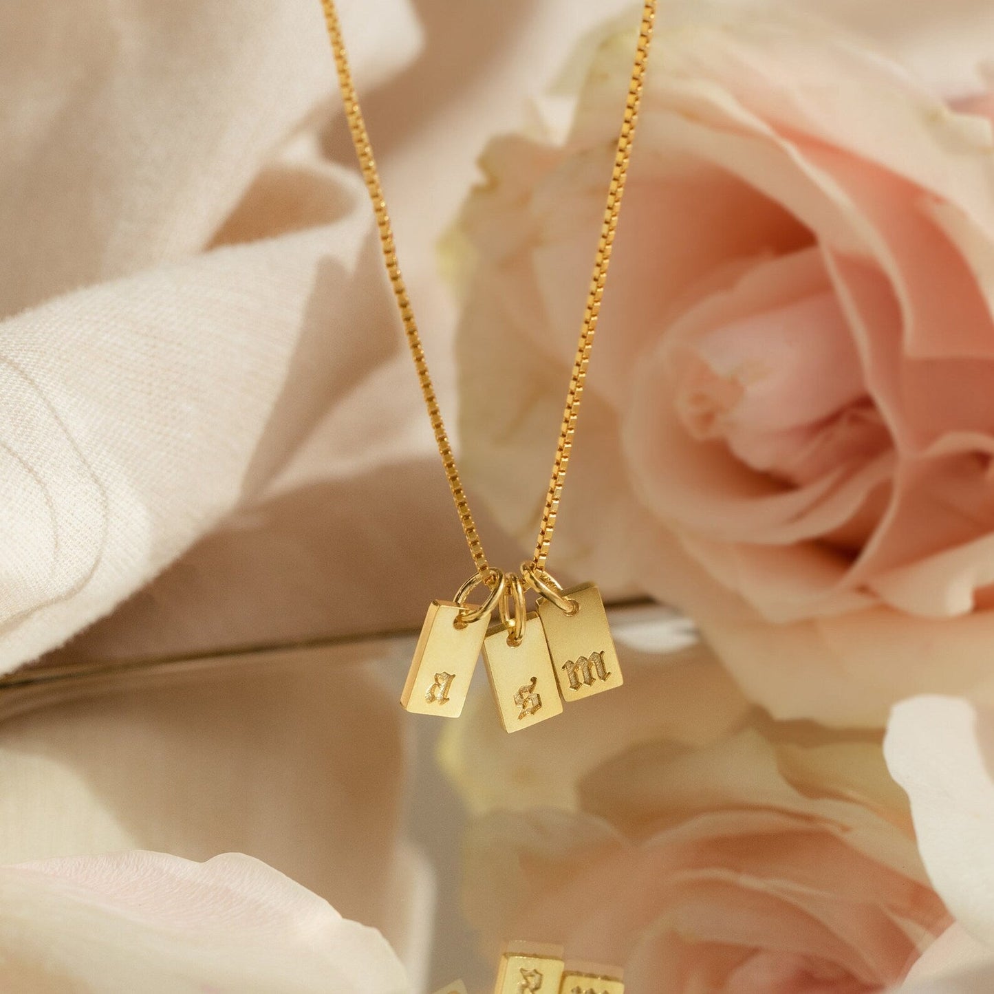 Mini collar con placa en inglés antiguo