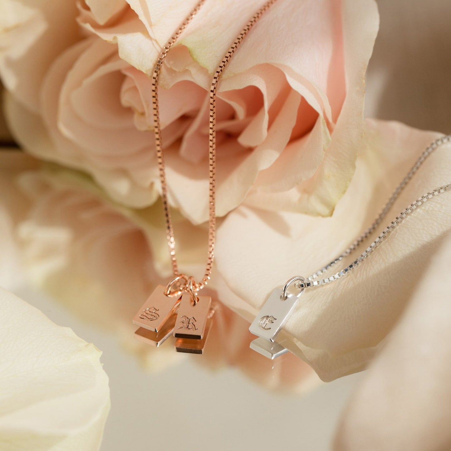 Mini collar con placa en inglés antiguo