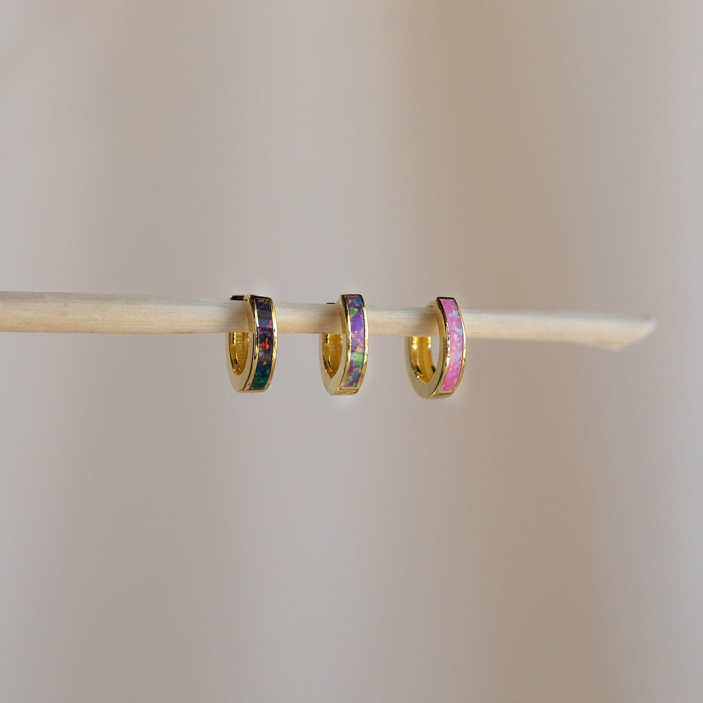 Lavender Opal Inlay Huggies