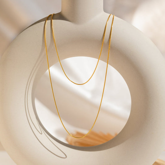 Halskette mit doppelter Schlangenkette