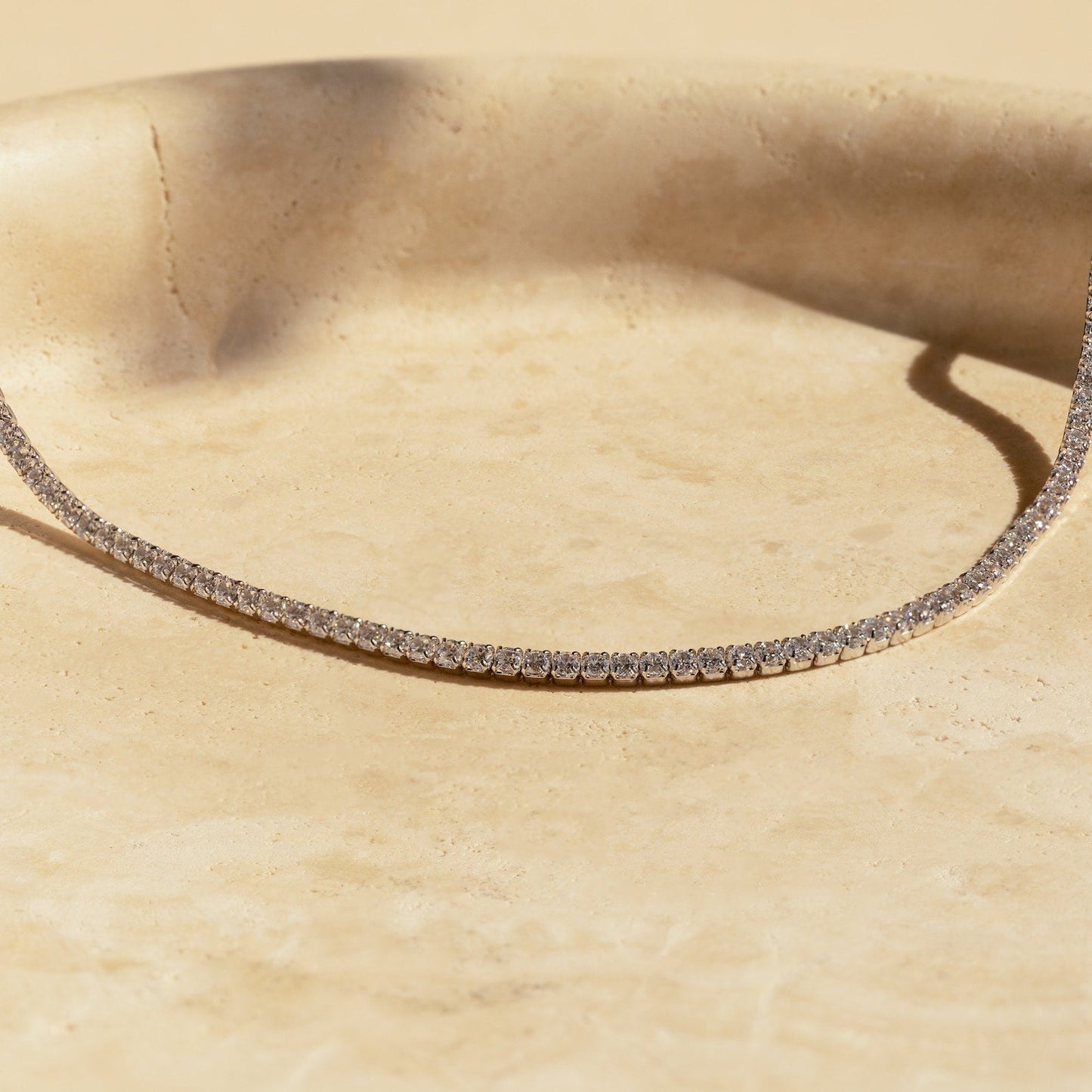 Gargantilla de tenis con diamantes